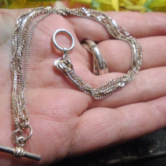 vintage Dainty Multi Chain Sterling 925 silver bracelet - Picture 2 of 4